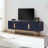 DUNELON Meuble Tv Bleu/OAK 160 cm