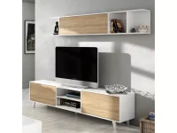 DENNIS Meuble Tv + avec Etagere murale