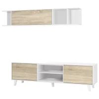 DENNIS Meuble Tv + avec Etagere murale