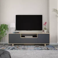 Célia meuble tv gris chene L160 cm