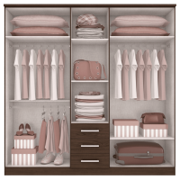 MIAMI Armoire / IMBUIA CL/OFF BLANC