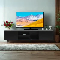 Liky meuble tv l 160 cm noir