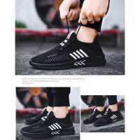 BLWOENS Mode Lace Up Sneakers Chaussures Hommes-Noir – Image 2