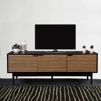 FORRES Meuble Tv Noir – Chêne