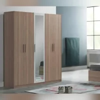 LINDA Armoire OAK/WALNUT Blanc