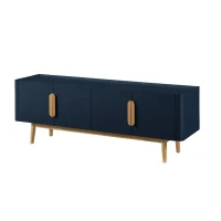 DUNELON Meuble Tv Bleu/OAK 160 cm
