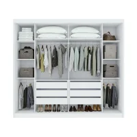 Toronto armoire 2 portes coulissantes blanche