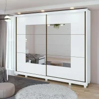Toronto armoire 2 portes coulissantes blanche